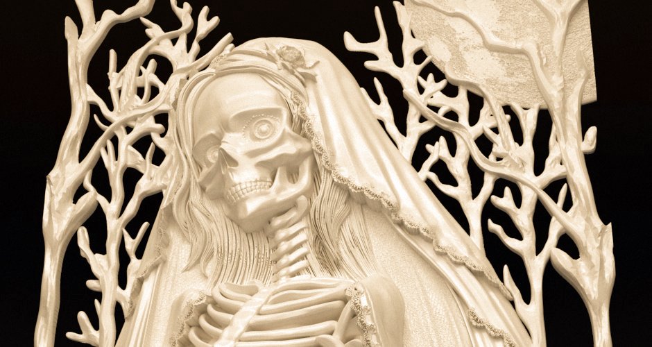 Bride of Death 3D bas-relief model - Dreameks