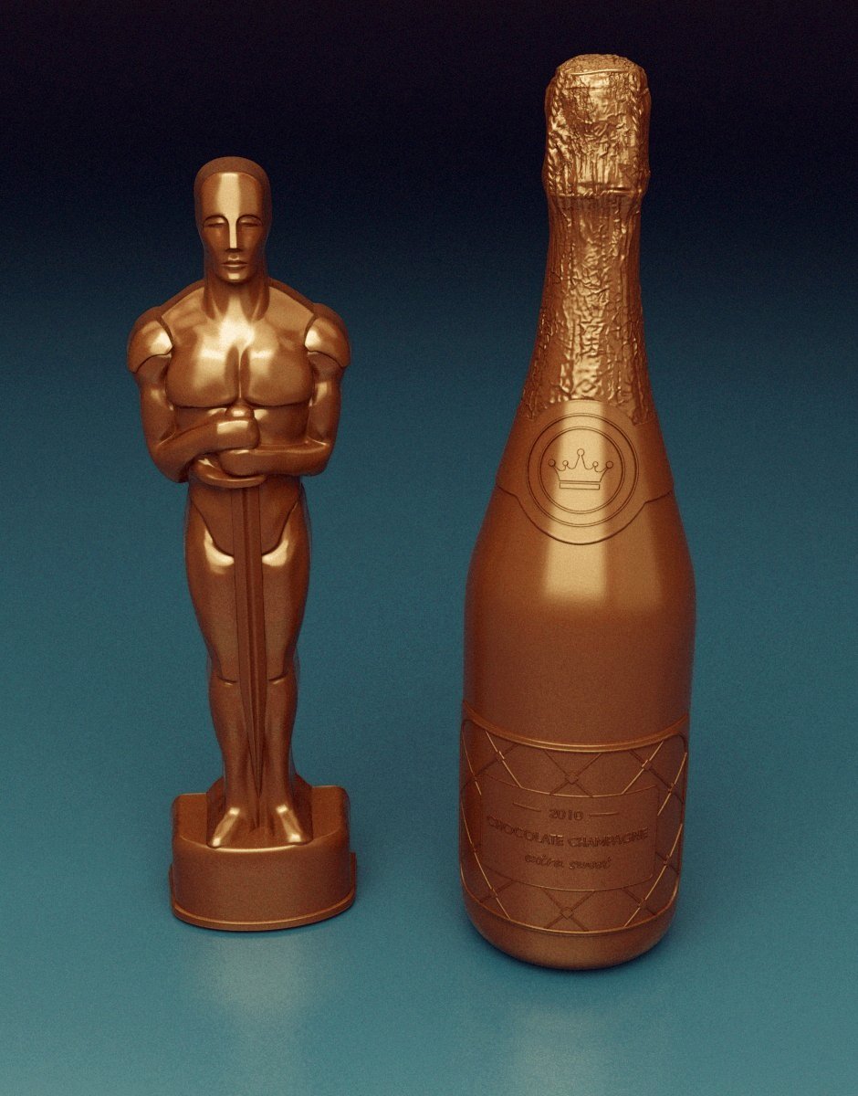 Сhampagne and award chocolate mold 3dmodel - Dreameks