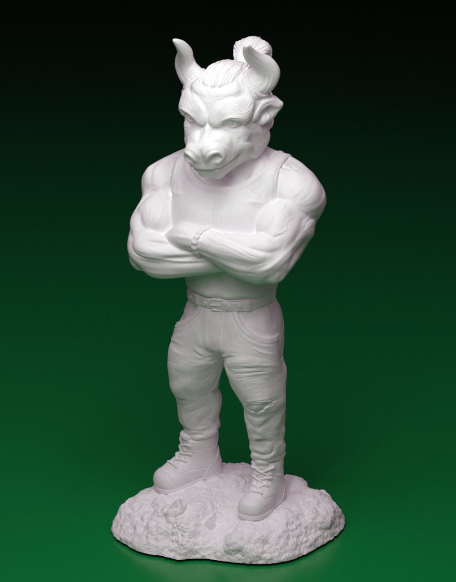 Human Bull 3d model - Dreameks